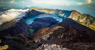 Mt. Rinjani trekking to Senaru crater rim in 2 day - 1 night hike tour